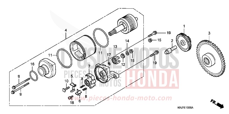 MOTEUR DE DEMARRAGE de S-wing ABS PEARL NIGHTSTAR BLACK (NHA84) 2011